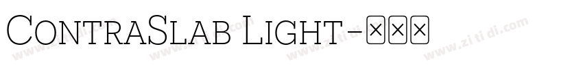 ContraSlab Light字体转换